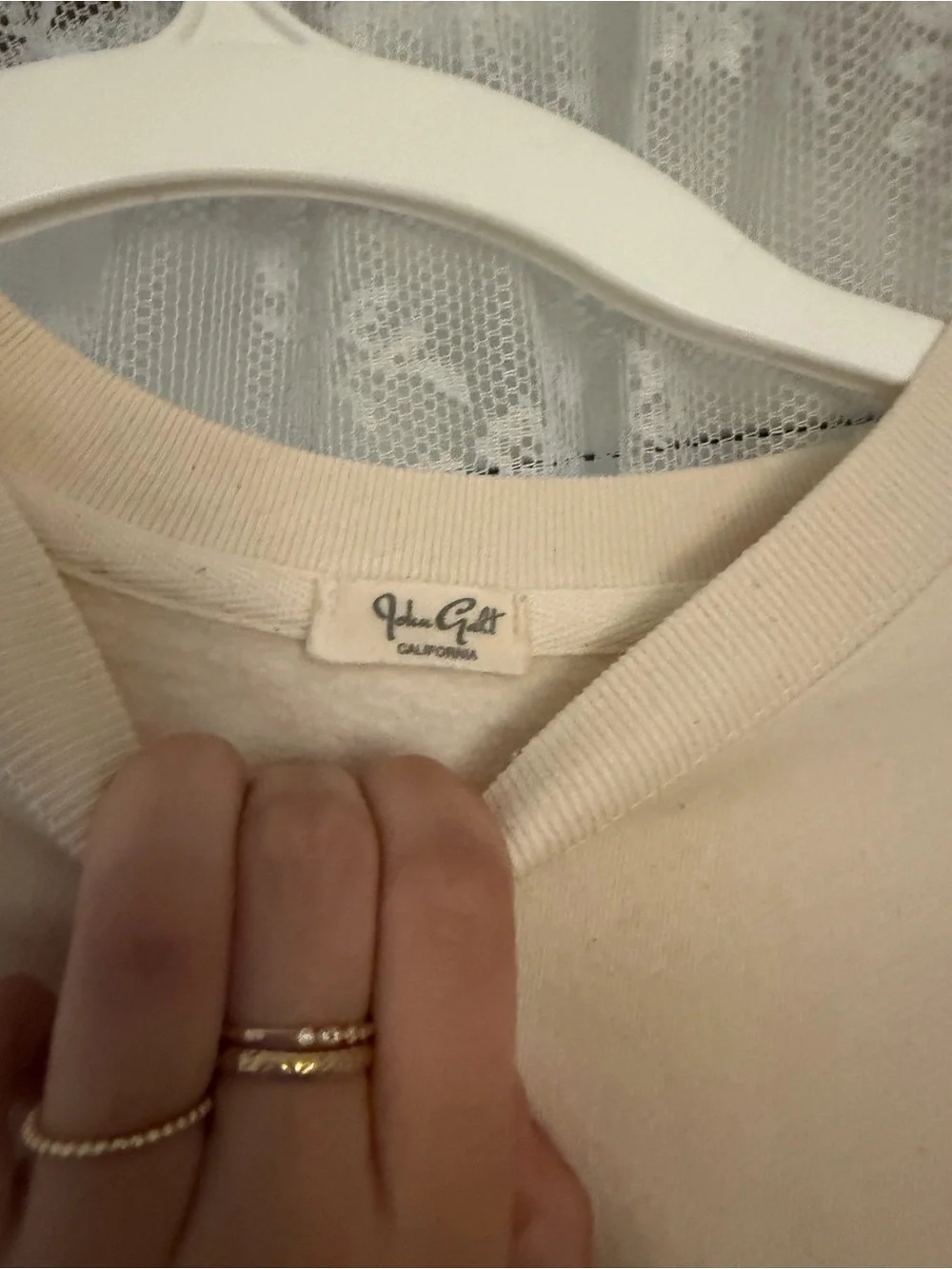 Brandy Melville Cream Crewneck Sweatshirt